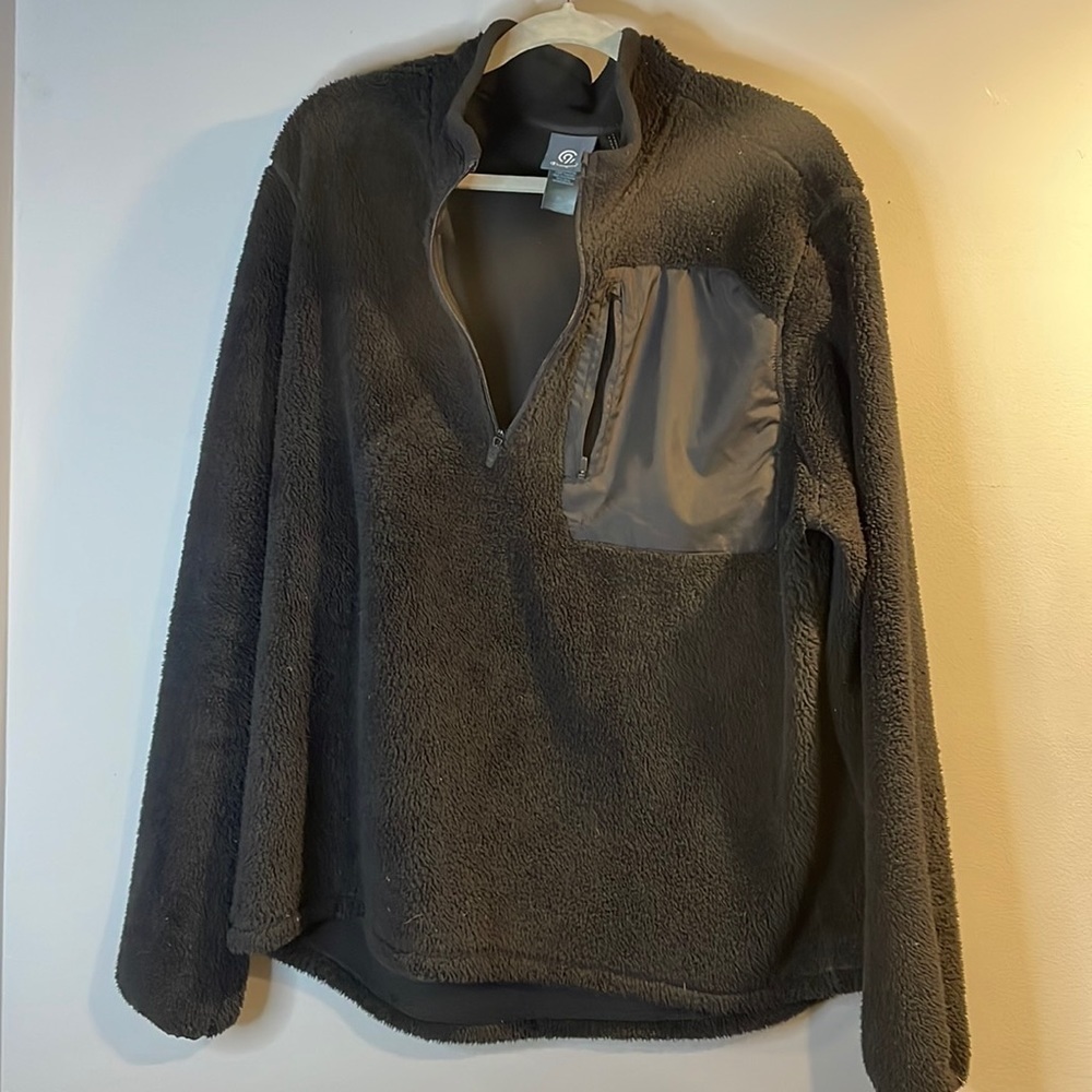 Champion half zip pull over fuzzy sweatshirt